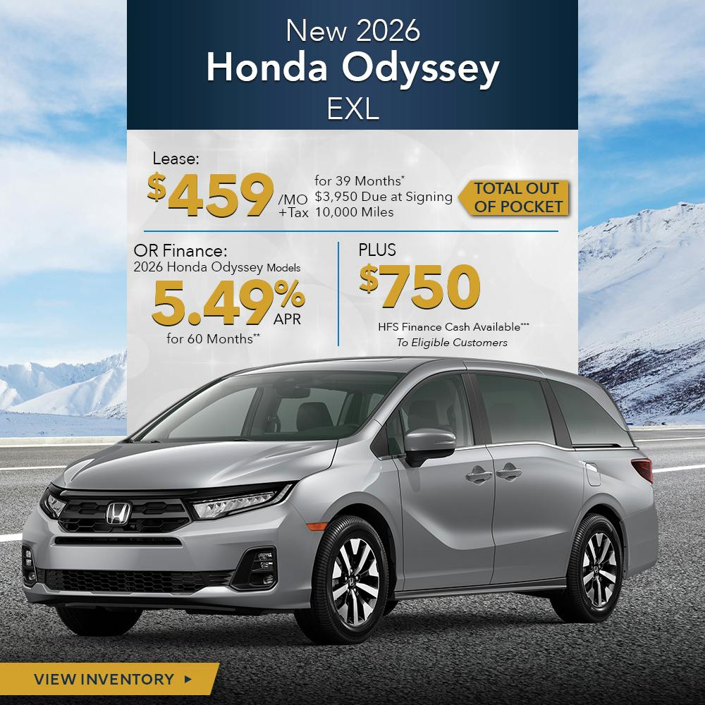 New 2026 Honda Odyssey EXL