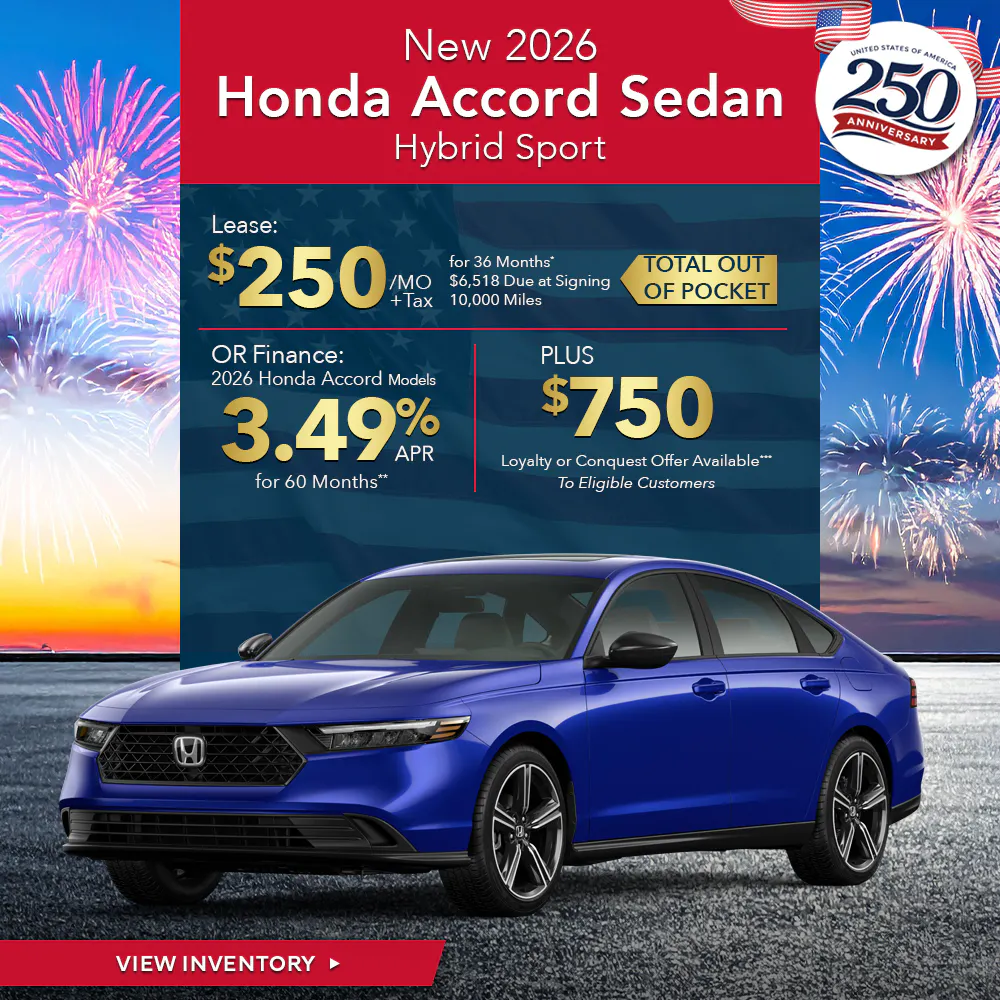 New 2026 Honda Accord Hybrid Sedan Sport FWD