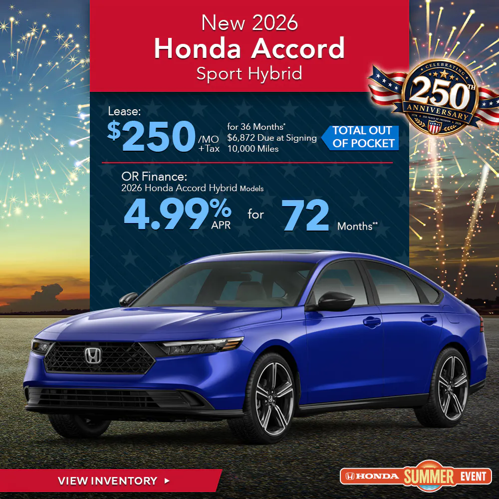 New 2026 Honda Accord Hybrid Sedan Sport FWD