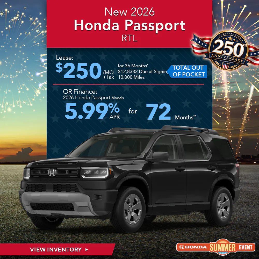 New 2026 Honda Passport RTL