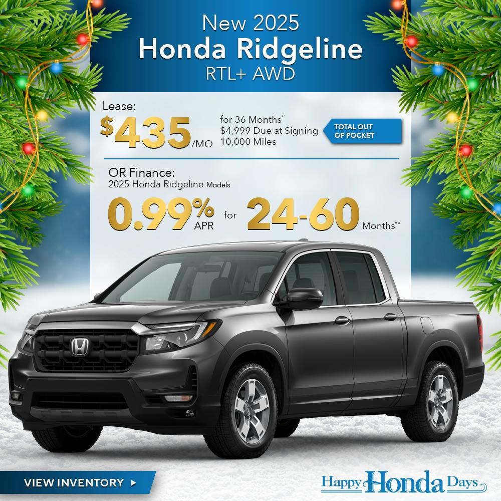 New 2025 Honda Ridgeline RTL+ AWD