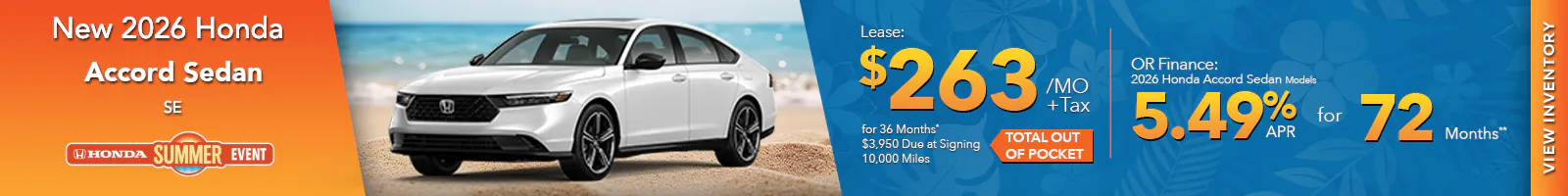 New 2026 Honda Accord Sedan SE