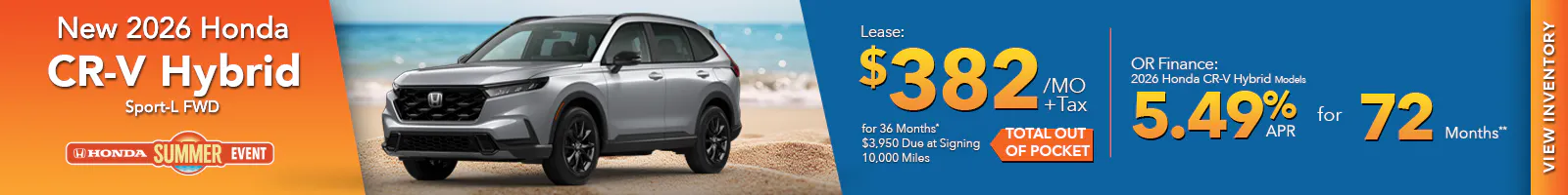 New 2026 Honda CR-V Hybrid Sport-L FWD