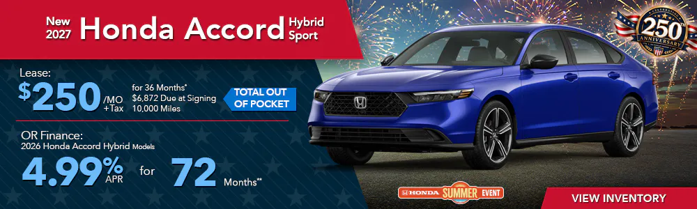 New 2026 Honda Accord Hybrid Sedan Sport FWD | First Honda Simi Valley