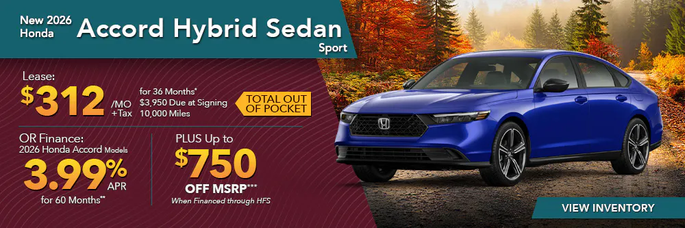 New 2026 Honda Accord Hybrid Sedan Sport FWD | First Honda Simi Valley