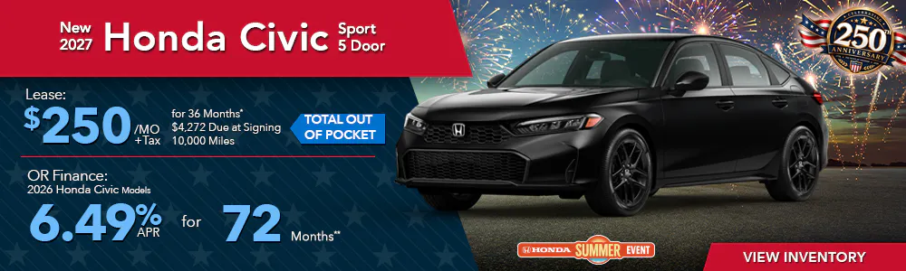 New 2026 Honda Civic Sport Hatchback | First Honda Simi Valley