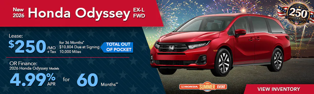 New 2026 Honda Odyssey EX-L FWD | First Honda Simi Valley