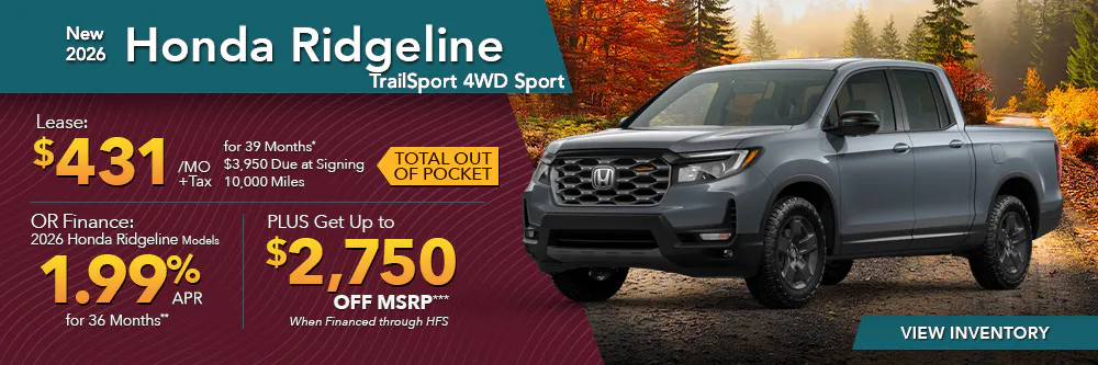 New 2026 Honda Ridgeline | First Honda Simi Valley