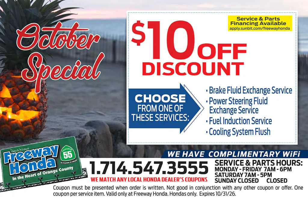 $10 Off Discount | Freeway Honda