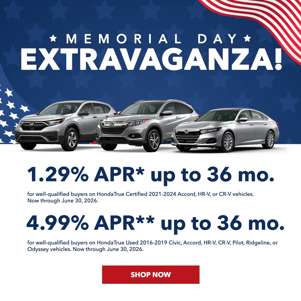 Memorial Day Extravaganza – 1.29% APR Offer
