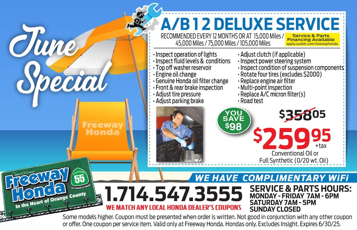 A/B 12 Deluxe Service | Freeway Honda