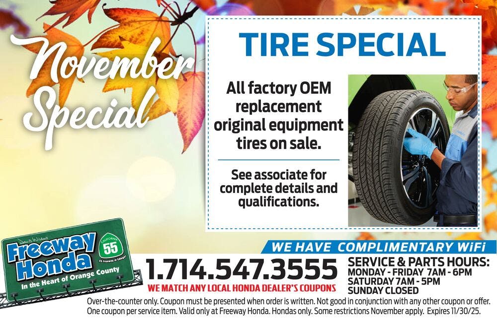 Tire Special | Freeway Honda