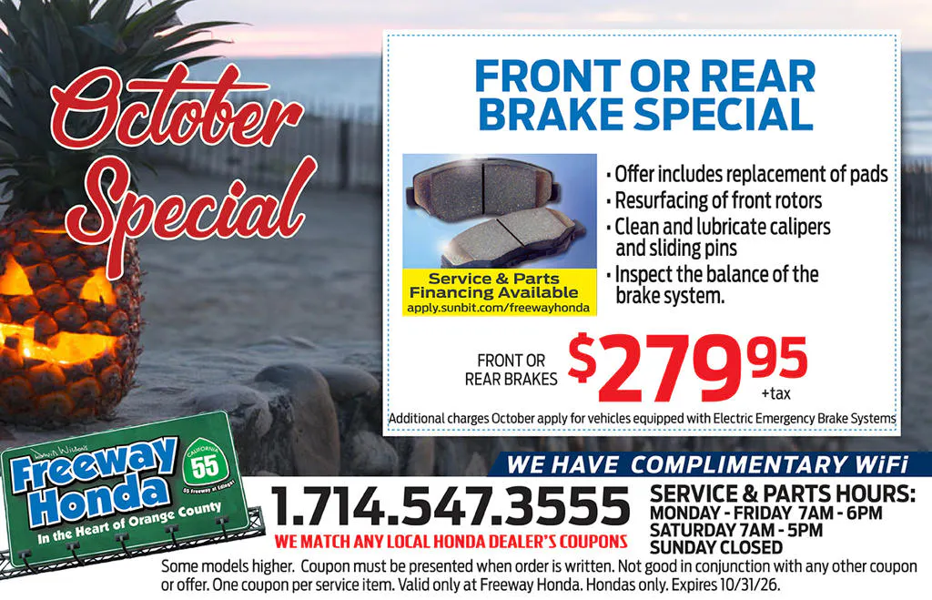 Front or Rear Brake | Freeway Honda