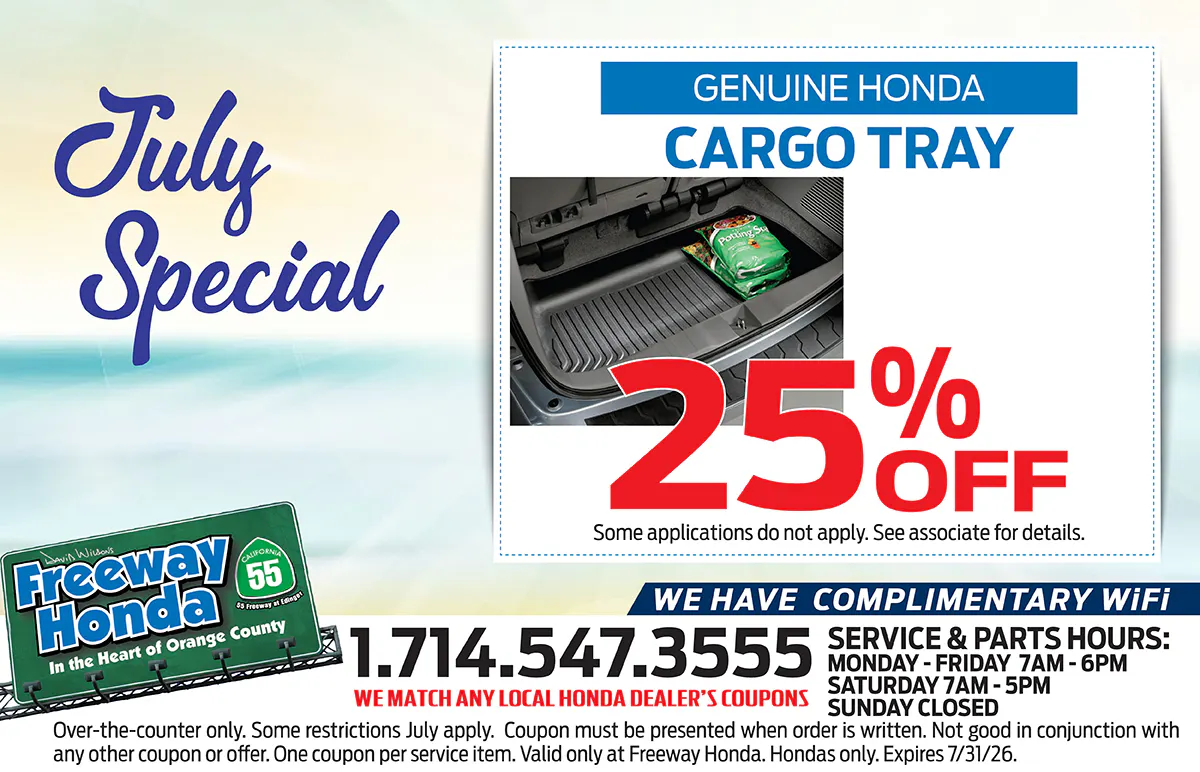Genuine Honda Cargo Tray | Freeway Honda