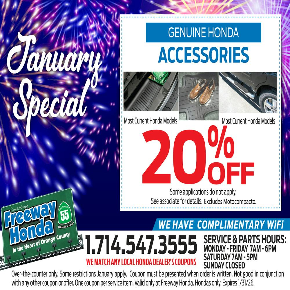 GENUINE HONDA ACCESSORIES SPECIAL | Freeway Honda