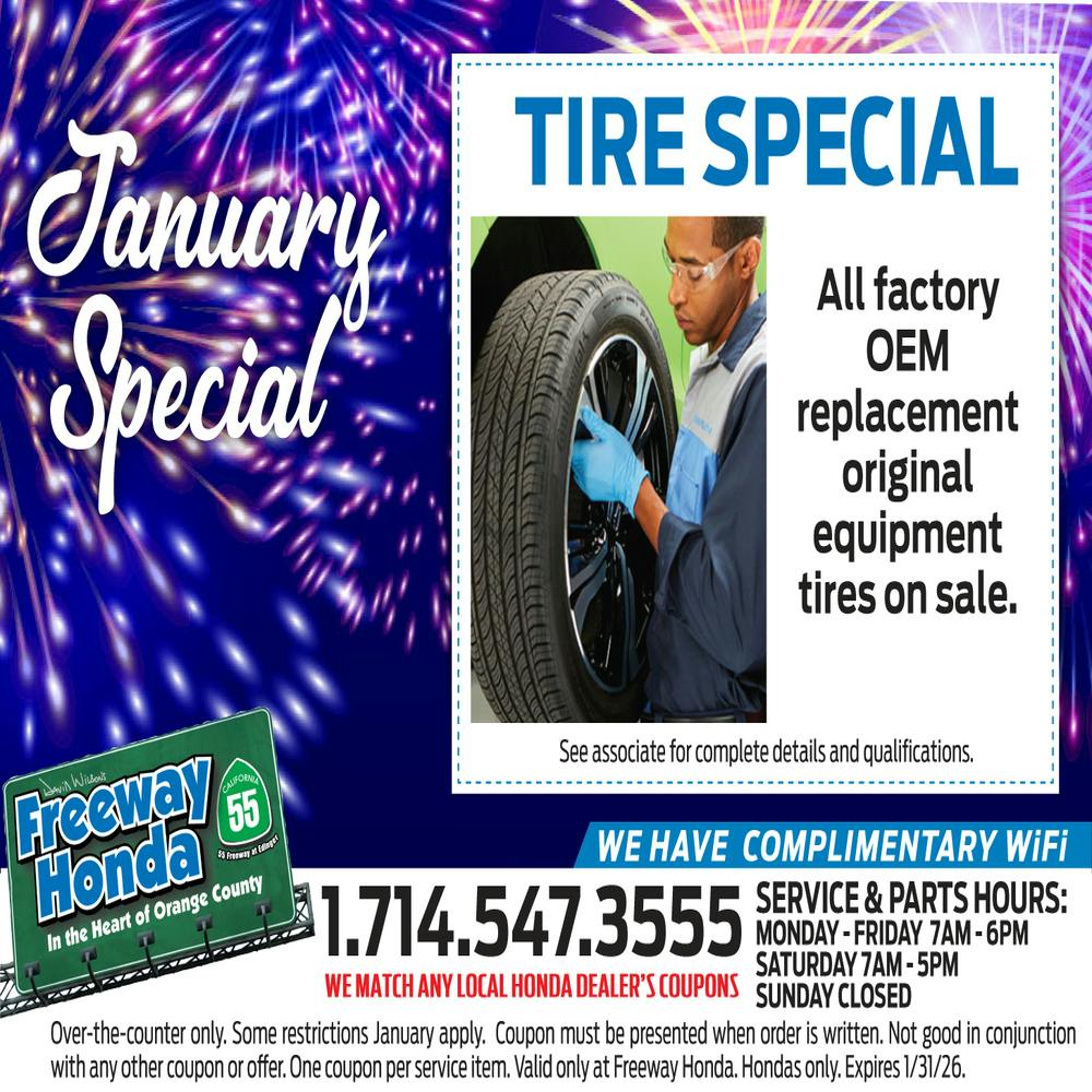 TIRE SPECIAL | Freeway Honda