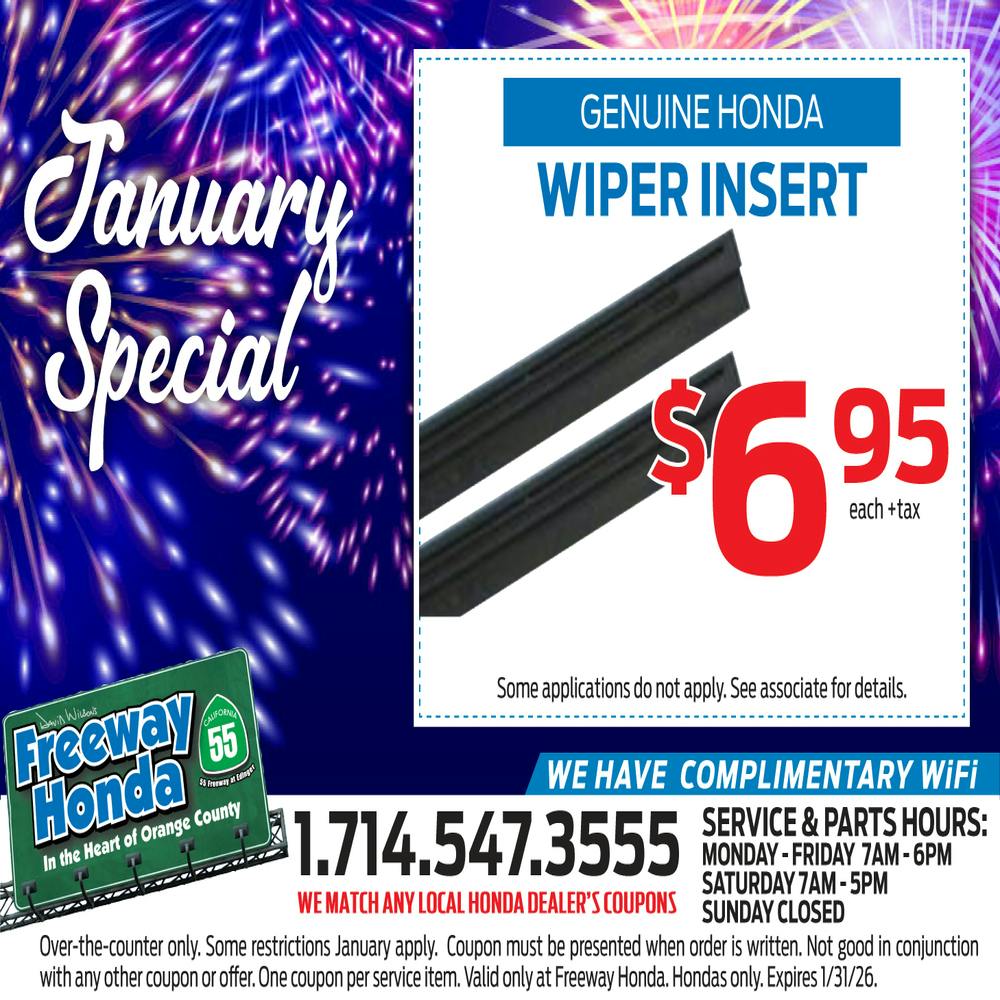 GENUINE HONDA WIPER INSERT SPECIAL | Freeway Honda
