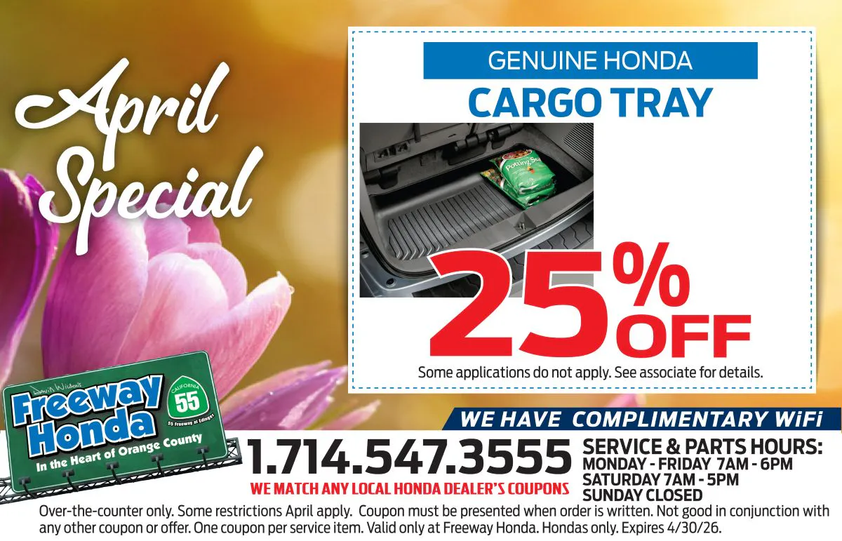 Cargo Tray Special | Freeway Honda
