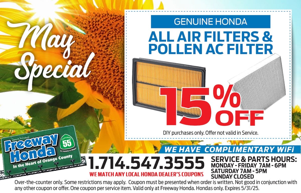All Air Filters & Pollen AC Filters | Freeway Honda
