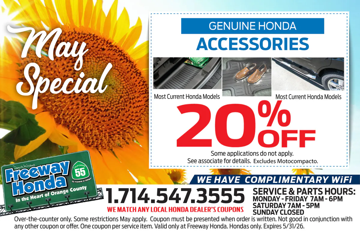 Accessories Special | Freeway Honda