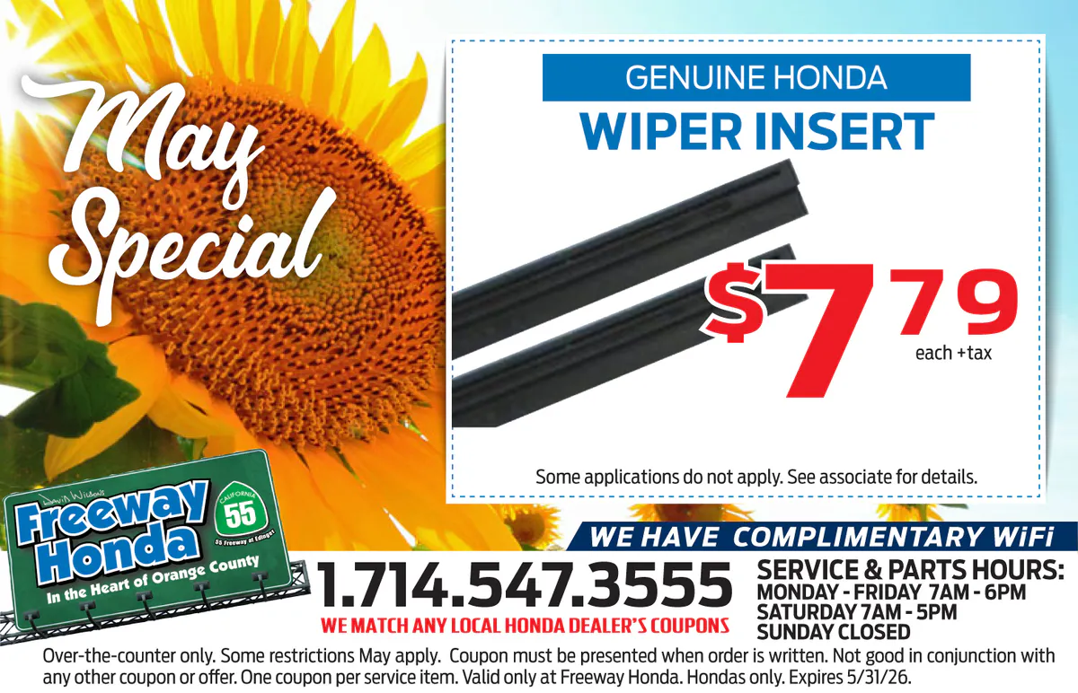 Wiper Insert Special | Freeway Honda