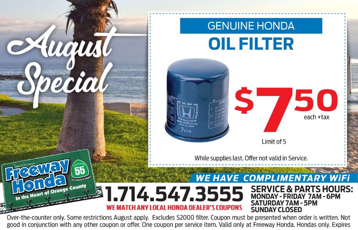 Oil Filter | Freeway Honda