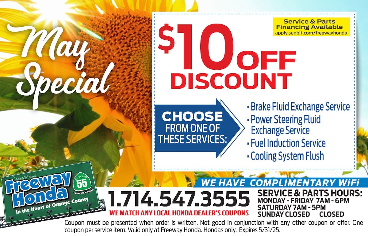 $10 Off Discount | Freeway Honda