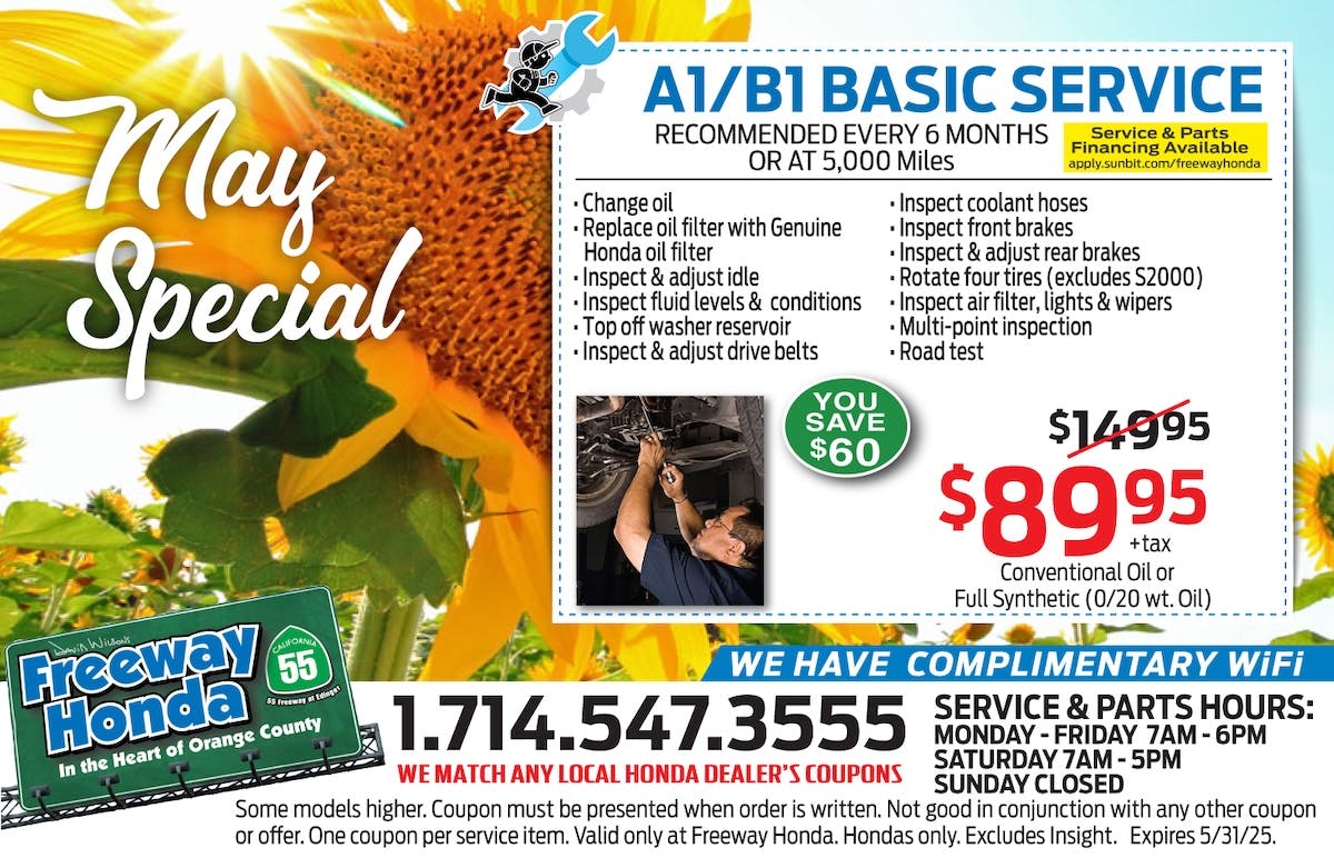 A1/B1 Basic Service | Freeway Honda
