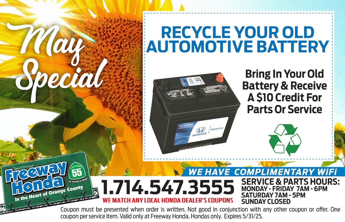 Recycle Your Old Automotive Battery | Freeway Honda