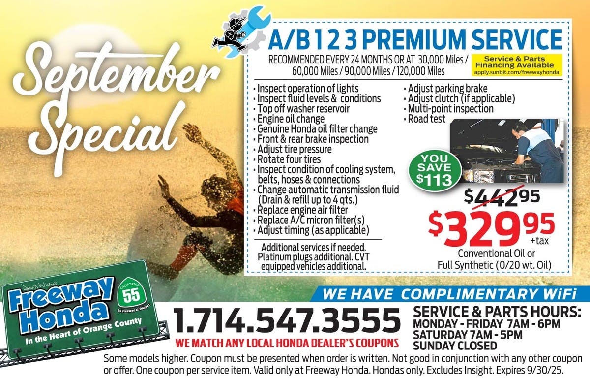 A/B 1 2 3 Premium Service | Freeway Honda