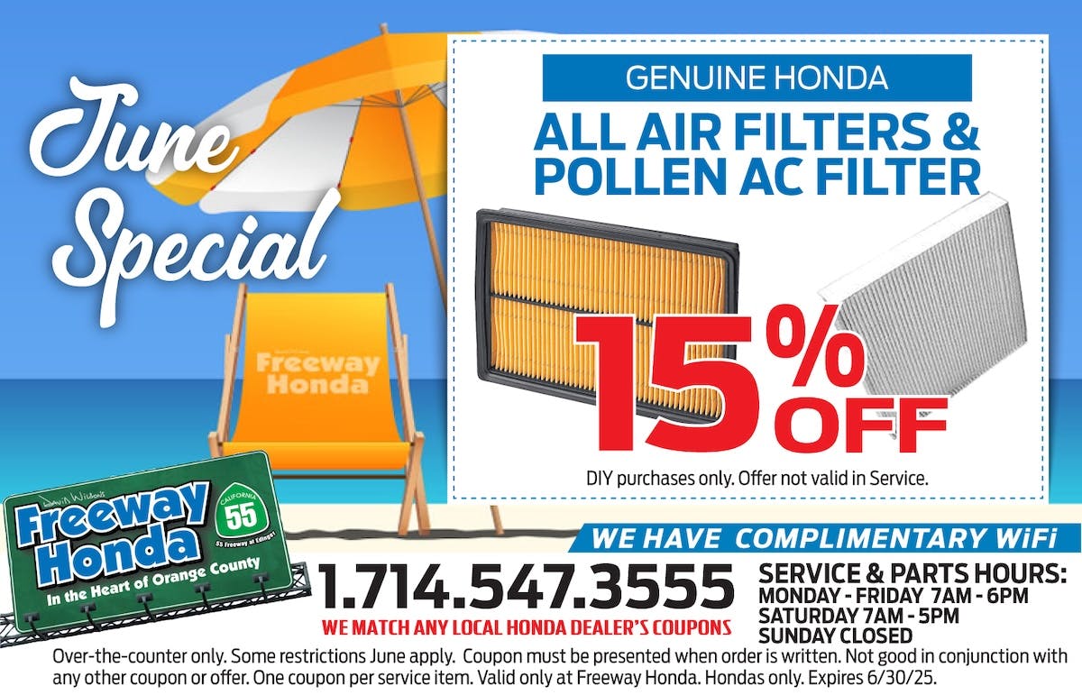 All Air Filters & Pollen AC Filters | Freeway Honda