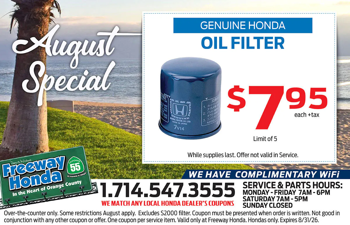Genuine Honda Oil Filter | Freeway Honda