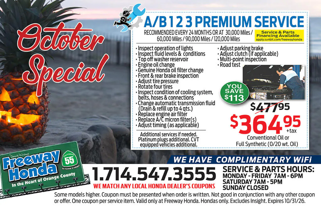 A/123 Premium Service | Freeway Honda