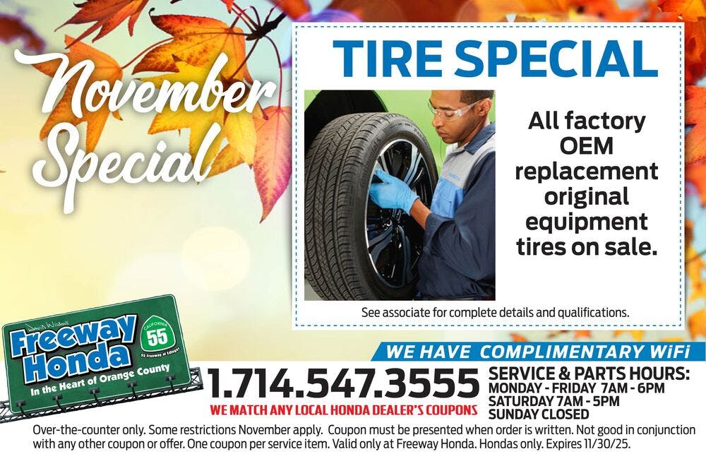 Tire Special | Freeway Honda