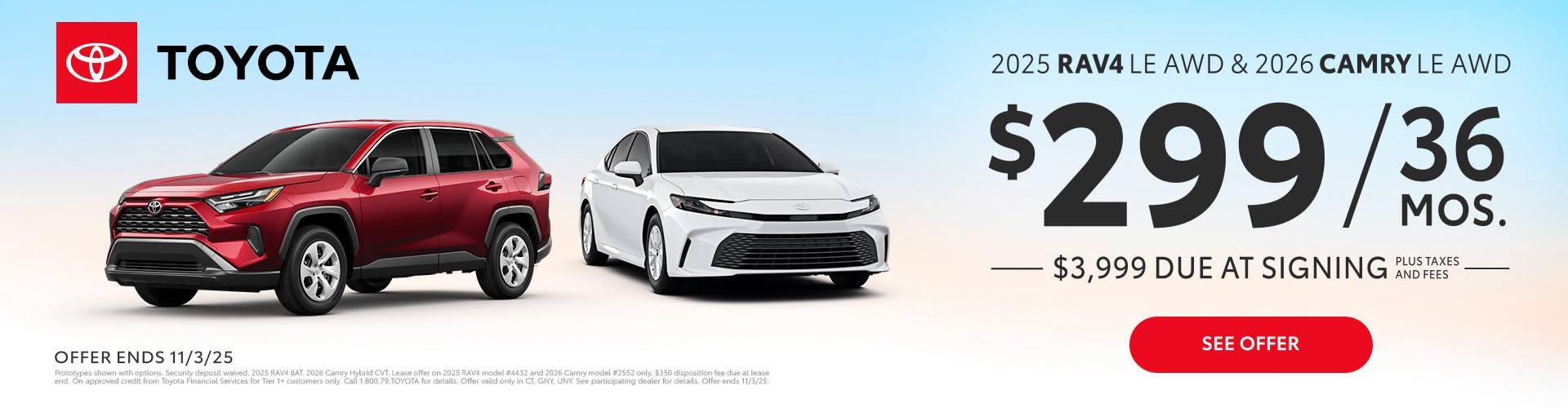 October 2025 GNYUNYCT RAV4 and Camry