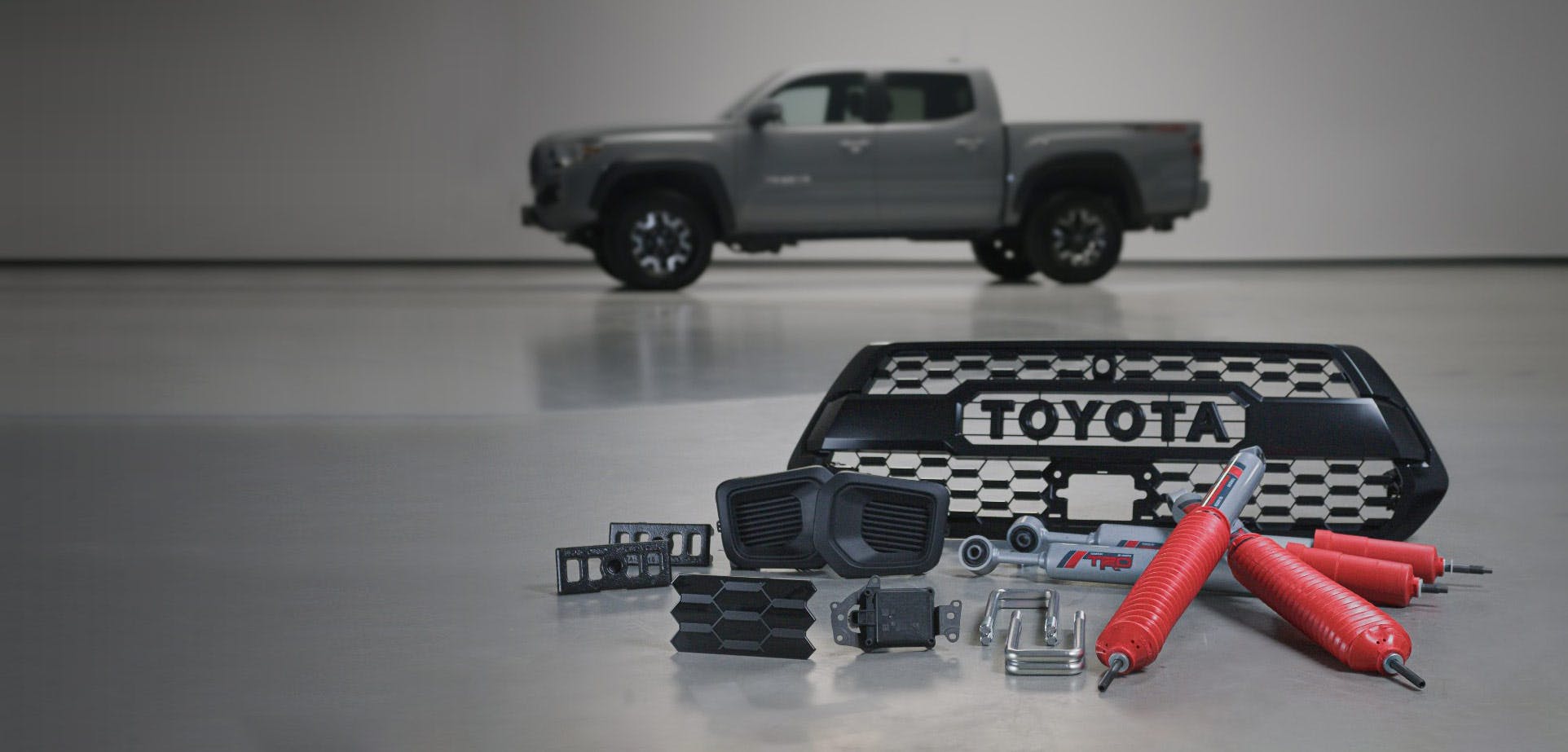 Toyota parts and truck.
