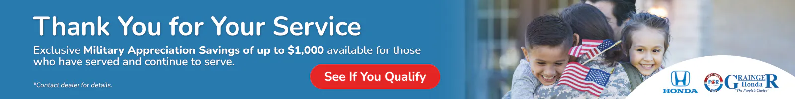 Military rebate | Grainger Honda