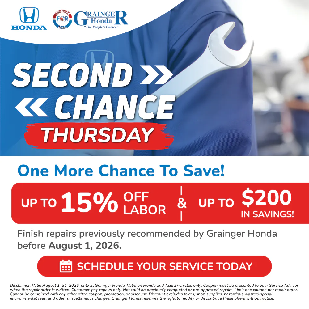 Second Chance Thursdays |  Grainger Honda
