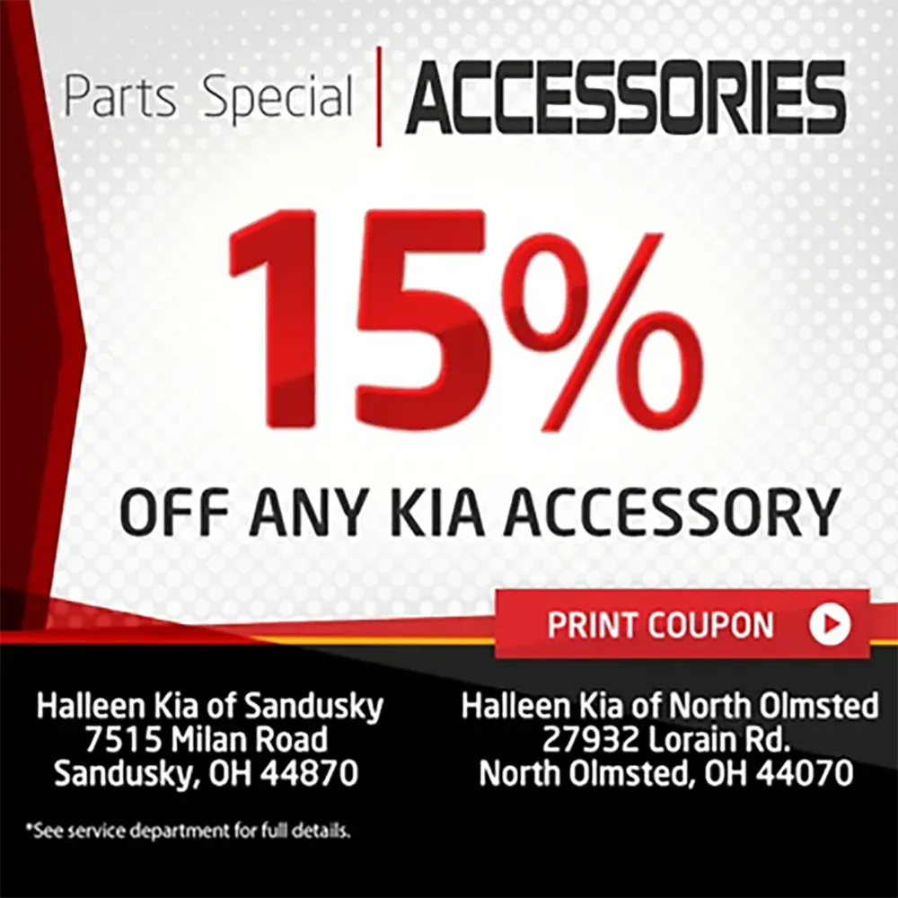 15% Off Kia Accessories | Halleen Kia of Sandusky