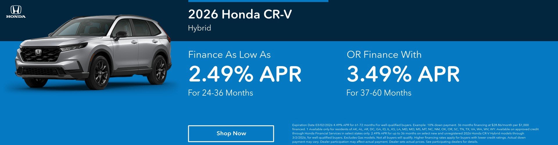 New 2026 Honda CR-V Hybrid