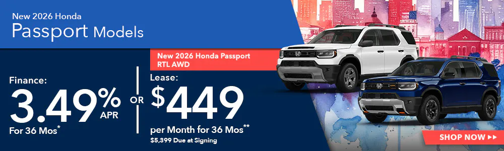 New 2026 Honda Passport Models OR New 2026 Honda Passport RTL AWD | Shottenkirk Honda Cartersville