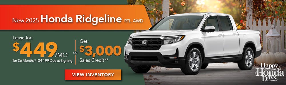 New 2025 Honda Ridgeline RTL AWD | Shottenkirk Honda Cartersville