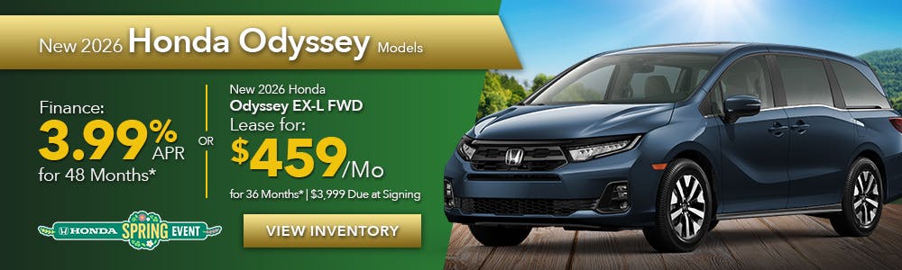 New 2026 Honda Odyssey Models OR New 2026 Honda Odyssey EX-L FWD | Shottenkirk Honda Cartersville