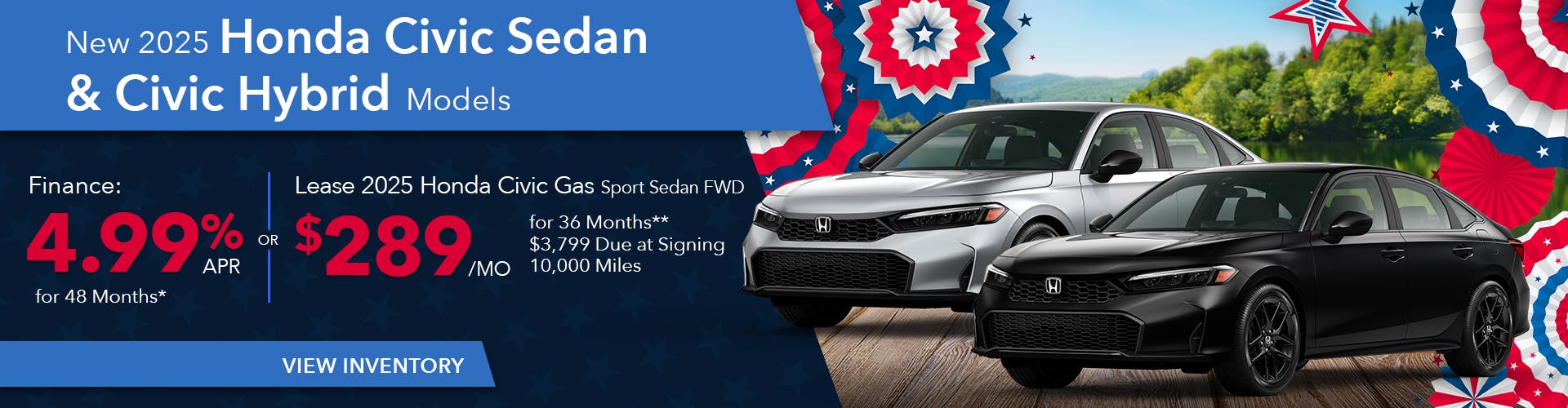 New 2025 Honda Civic Sedan & Hybrid Models – Finance For 4.99% APR