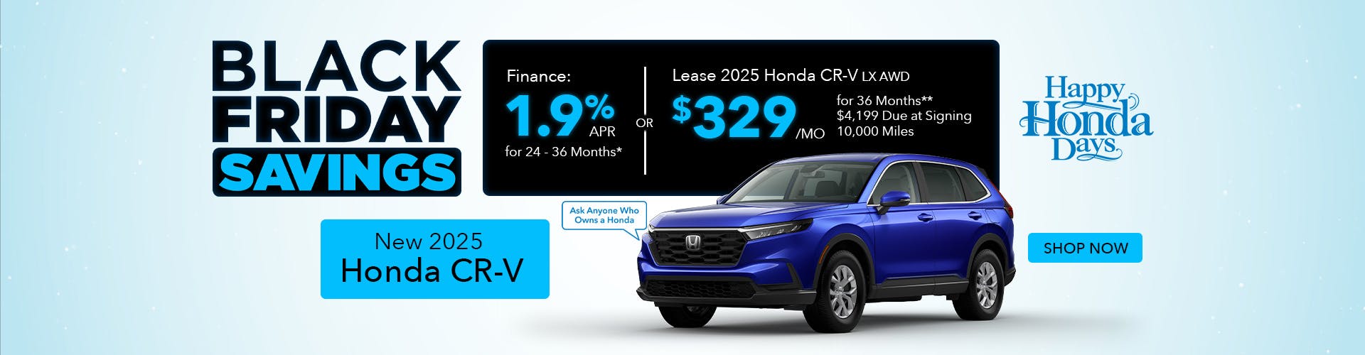 New 2025 Honda CR-V 1.9% APR