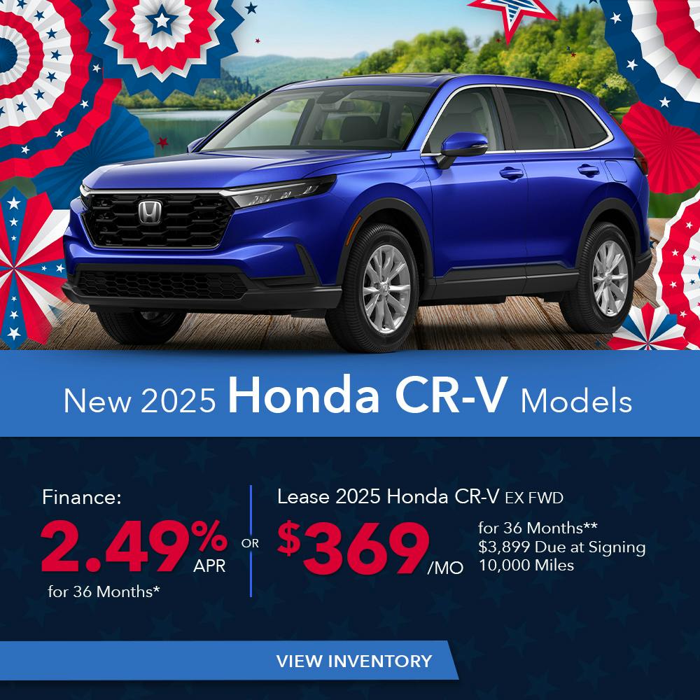 New 2025 Honda CR-V Finance For 2.49% APR