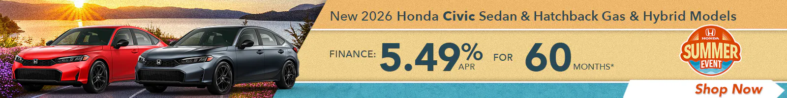 New 2026 Honda Civic Sedan and Hatchback