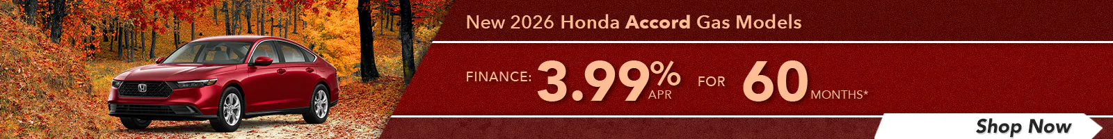 New 2026 Honda Accord Gas Models