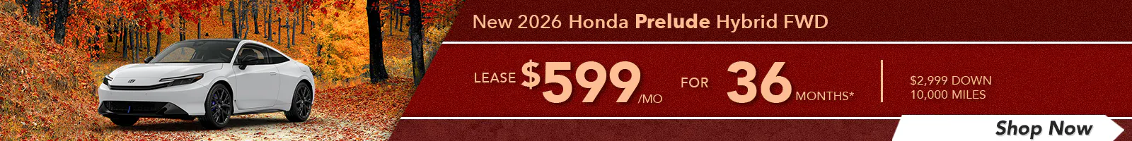 New 2026 Honda Prelude Hybrid FWD