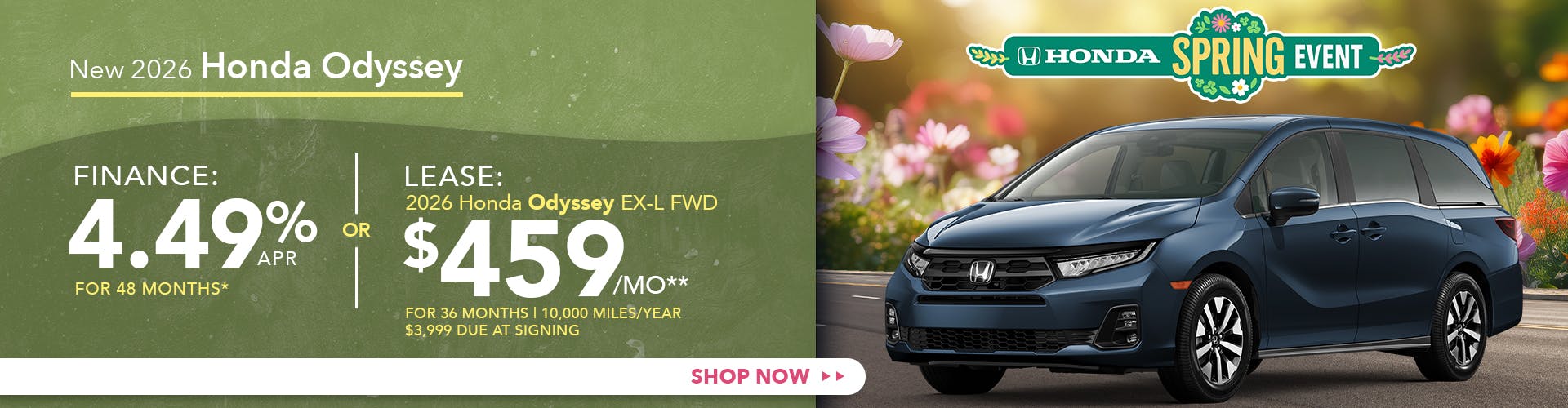 New 2026 Honda Odyssey OR 2026 Odyssey EX-L FWD